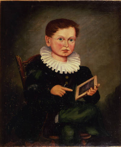 Artist unidentified, “Portrait of a Child, probably a member of the Van Schuyler Family”, Alban…