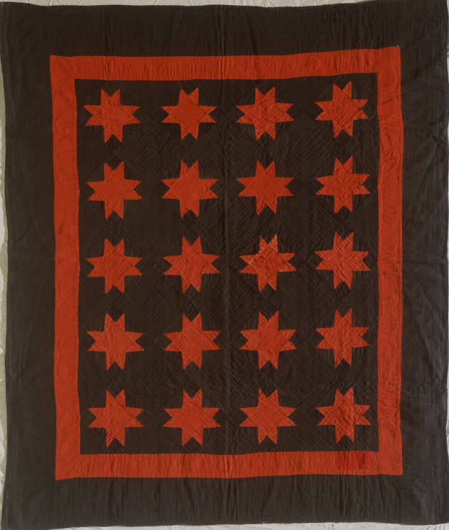 Mrs. Henry Miller, “Variable Star Crib Quilt,” Topeka, Indiana, 1925–1930, Cotton, 48 × 40 in.,…