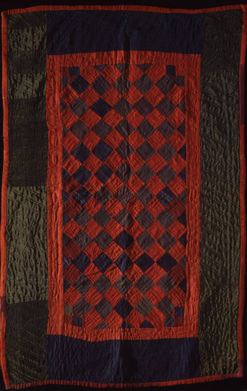 
Artist unidentified, “One Patch on Point Crib Quilt,” Midwestern United States, 20th century,…