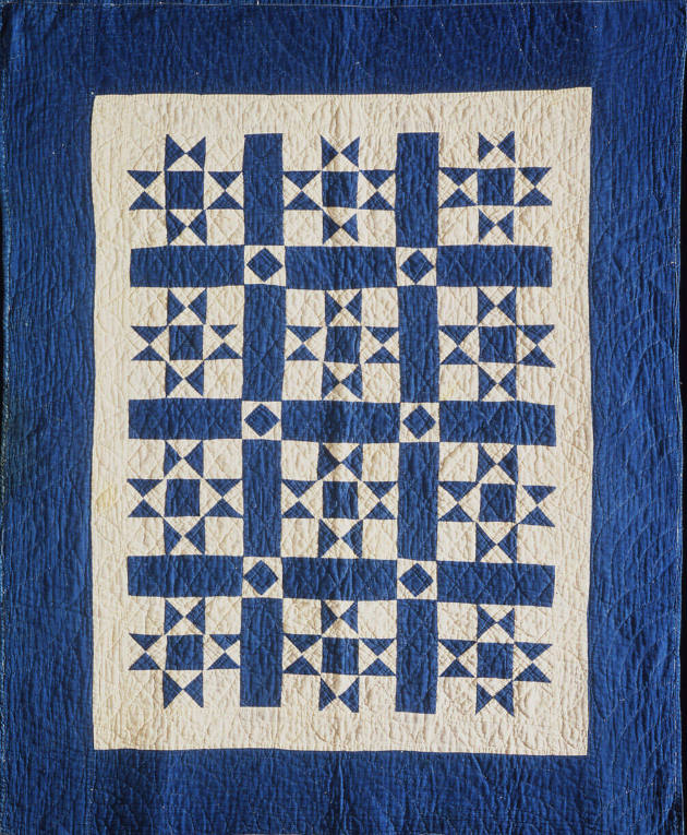 Polly Bontrager, “Ohio Star Crib Quilt,” Yoder Corner, near Honeyville, Indiana, 1910–1920, Cot…