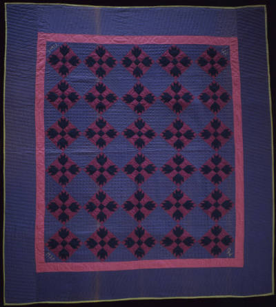 Pieced by Mrs. Joe S. Hostetler; quilted by Mary Frye, “Bear Paw Quilt”, Haven, Kansas, n.d., C…