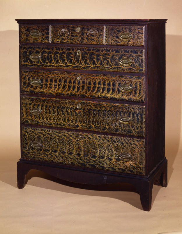 Artist unidentified, “Chest of Drawers,” New Hampshire, 1800, Paint on pine and maple, 46 × 37 …