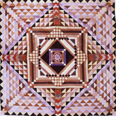Diamond in Square Variation Quilt Top
Quiltmaker Unidentified
Photographed by Scott Bowron