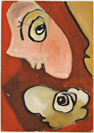Eugen Gabritschevsky, (1893–1979), “Untitled (Annotation on verso: Zweiseitig—a. Maske und Alta…