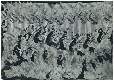 Eugen Gabritschevsky, (1893–1979), “Untitled,” Haar, Germany, 1950s, Gouache on paper, 8 1/8 × …