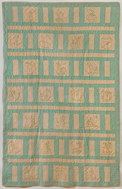 Artist unidentified, “Bible History Quilt”, United States, 1930 - 1940, Machine-pieced, hand-qu…