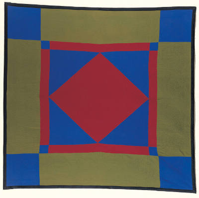 Rebecca Fisher Stoltzfus, (dates unknown), “Diamond in the Square Quilt,” Vicinity of Groffdale…