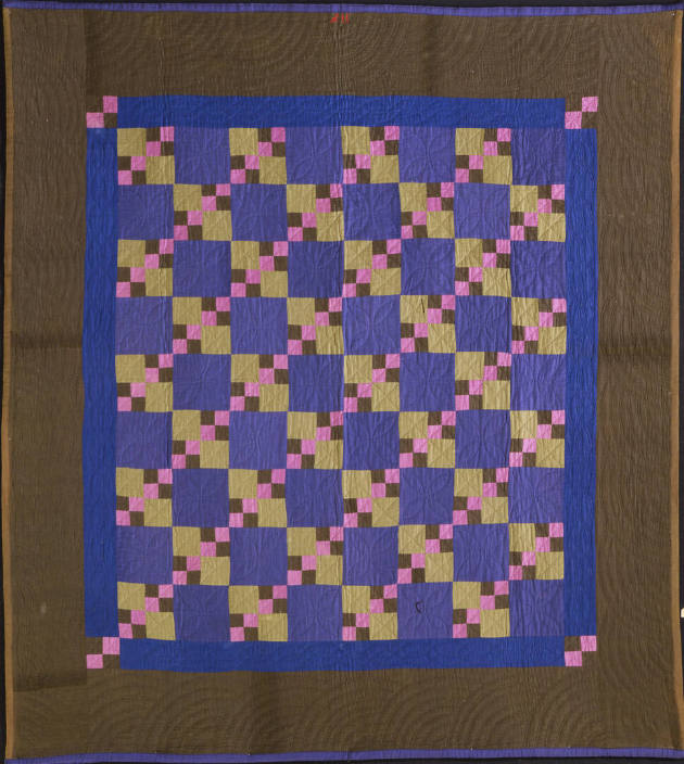 Sara Hostetler, White Topper Amish, Yoder Group, “Double Four Patch Quilt,” Mifflin County, Pen…