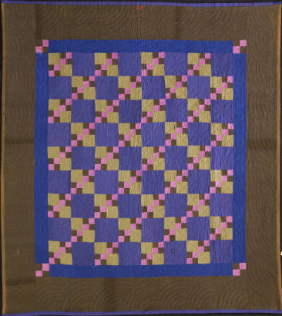 Sara Hostetler, White Topper Amish, Yoder Group, “Double Four Patch Quilt,” Mifflin County, Pen…