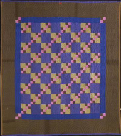 Sara Hostetler, White Topper Amish, Yoder Group, “Double Four Patch Quilt,” Mifflin County, Pen…