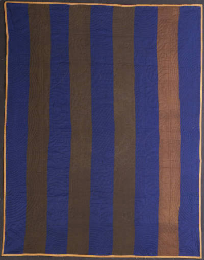 Elizabeth Yoder, Black Topper Amish, Peachey/Zook Group, “Bars Quilt”, Mifflin County, Pennsylv…