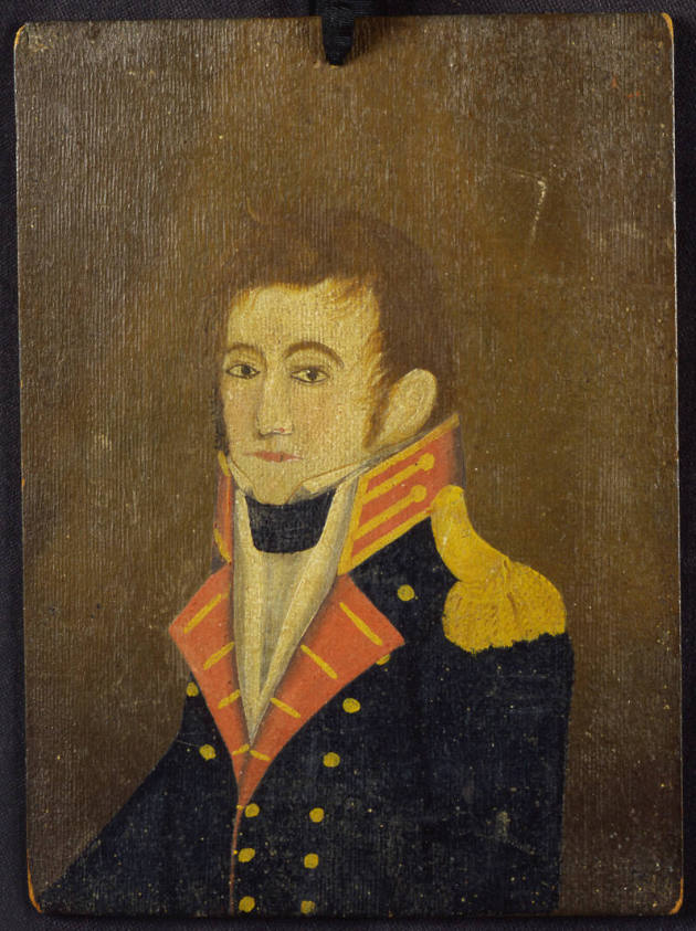 Artist unidentified, “Portrait of an Officer,” Possibly Marblehead, Massachusetts, 1815–1820, O…