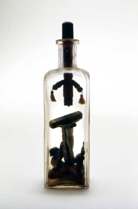 Artist unidentified, “Crucifixion”, Possibly from the Southwest United States, n.d., Glass, pai…