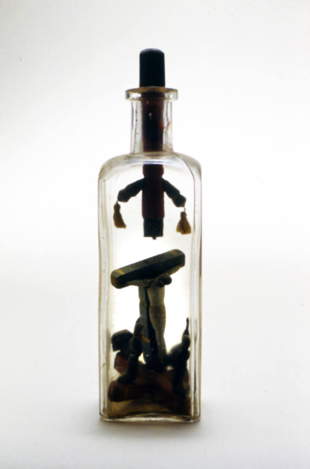 Artist unidentified, “Crucifixion”, Possibly from the Southwest United States, n.d., Glass, pai…