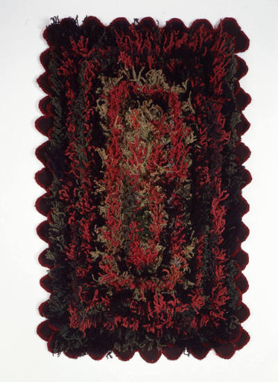 Artist unidentified, “Shag Rug,” Kentucky, 19th century, Wool on burlap backing, 41 × 26 in., C…