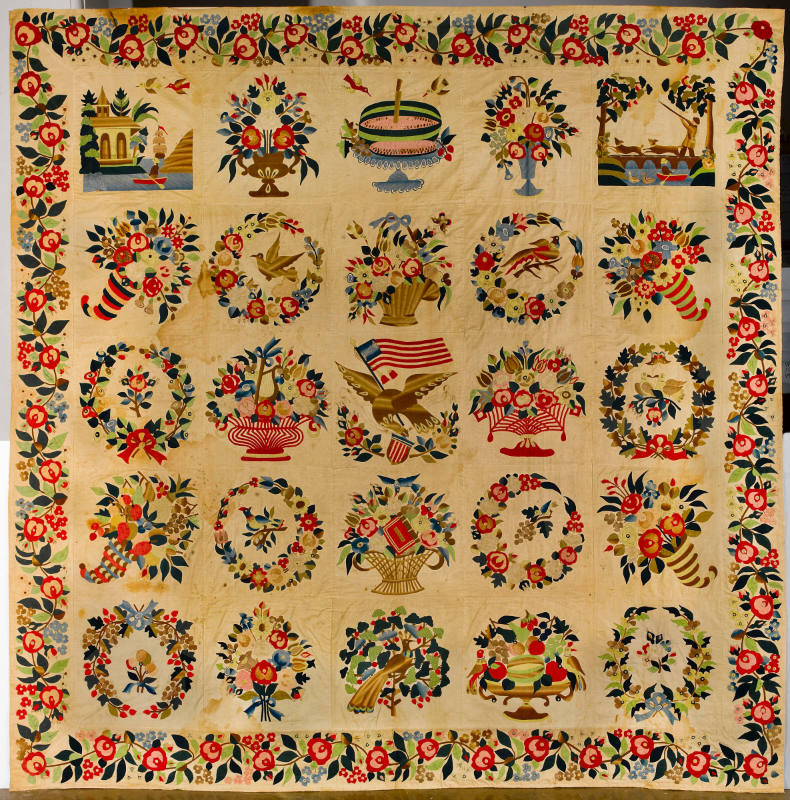 Baltimore-Style Album Quilt Top
Possibly Mary Heidenroder Simon
Photo by Gavin Ashworth