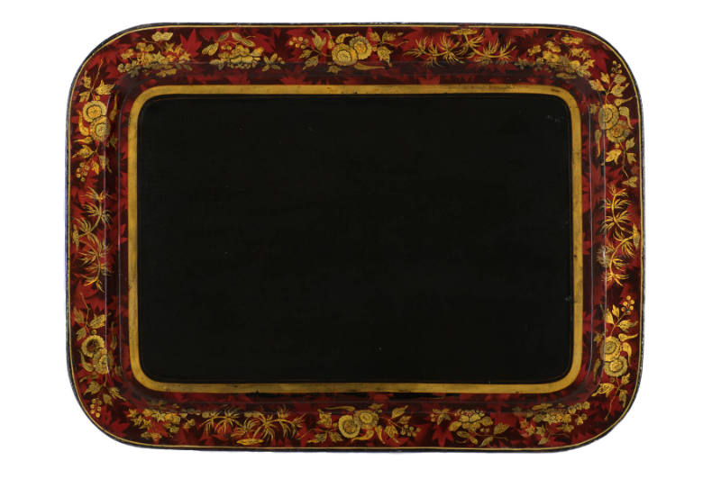 Artist unidentified, (1805-1900), “Tray,” United States, 1800s, Paint on tin, 22 3/8 x 29 3/4 i…