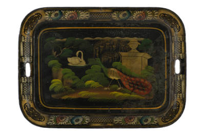 Artist unidentified, “Tray,” United States, 1800s, Painted tin, 24 1/8 x 17 3/8 in., Gift of th…