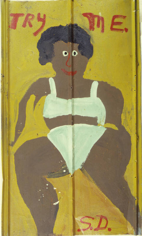 Sam Doyle, (1906–1985), “"Try Me",” St. Helena Island, South Carolina, 1983, Enamel house paint…