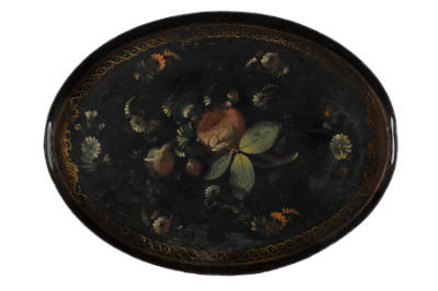 Artist unidentified, (1805-1900), “Tray,” United States, Late 18th Century, Paint on tin, 20 x …