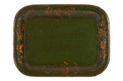 Artist unidentified, (1805-1900), “Tray,” United States, mid-19th Century, Paint on tin, 12 3/8…