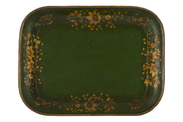 Artist unidentified, (1805-1900), “Tray,” United States, mid-19th Century, Paint on tin, 13 3/8…