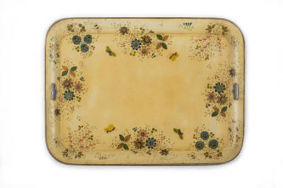 Artist unidentified, (1805-1900), “Tray,” United States, early 1800s, Paint on tin, 28 3/4 x 21…