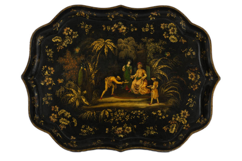 Artist unidentified, (1805-1900), “Tray,” United States, 1860, Papier Mâché, 31 1/2 x 23 1/2 x …