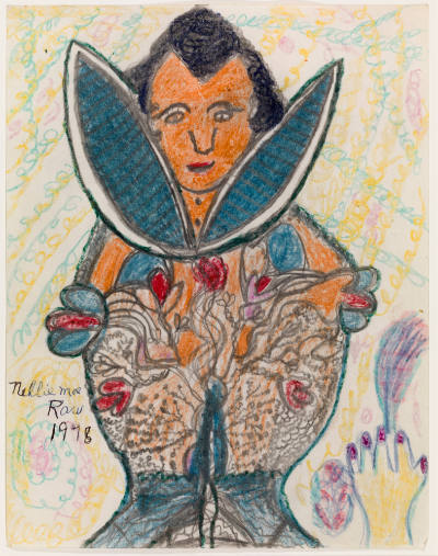 Nellie Mae Rowe, (1900–1982), Untitled (Elvis), Atlanta, Georgia, Crayon and pencil on paper, 1…