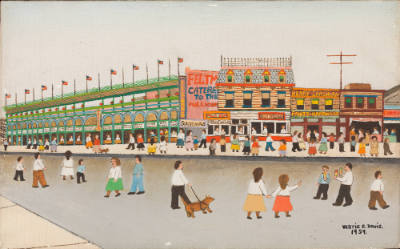 Vestie Davis, (1903–1978), Feltman's, New York City, 1959, Oil on canvas, 10 × 16", Bequest of …