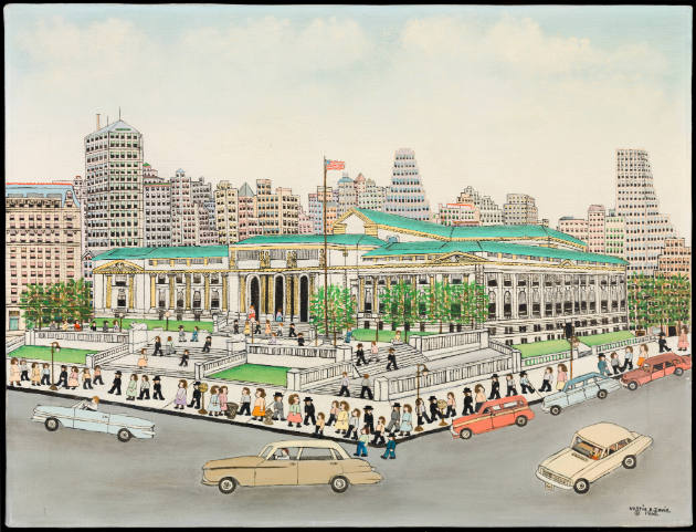 Vestie Davis, (1903–1978), Public Library, New York City, 1965, Oil on canvas, 18 × 24", Beques…