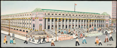 Vestie Davis, (1903–1978), Main Post Office, New York City, 1965, Oil on canvas, 18 × 30", Bequ…