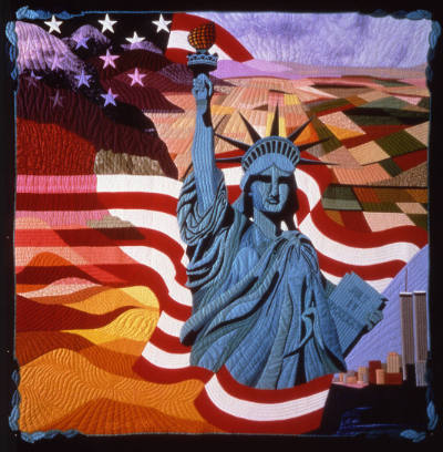 Moneca Calvert, “Glorious Lady Freedom Quilt,” Carmichael, California, United States, 1985–1986…