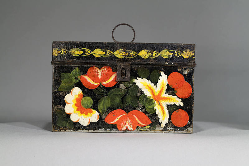 Possibly Zachariah Stevens, “Document Box,” United States, 1700–1840, Paint on tin, 5 1/2 x 8 3…