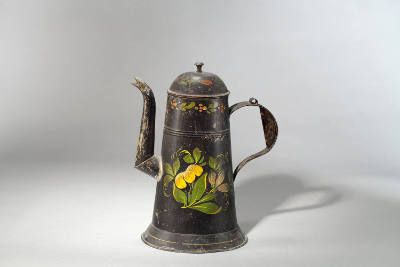 Artist unidentified, (1805-1900), “Coffee Pot,” United States, early 19th century, Paint on tin…