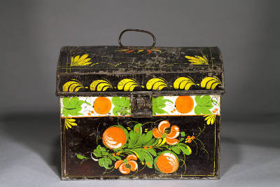 Artist unidentified, (1805-1900), “Document Box,” United States, early 1800s, Paint on tinplate…