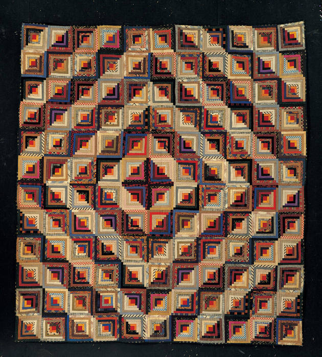 Log Cabin Quilt, Barn Raising Variation
Mary Jane Smith and Mary Morrell Smith
Photo by Schec…