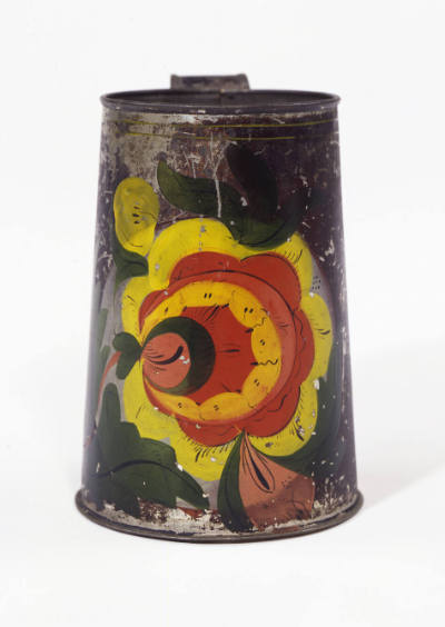 Artist unidentified, “Mug”, Possibly Pennsylvania, Early 19th Century, Paint on asphaltum over …