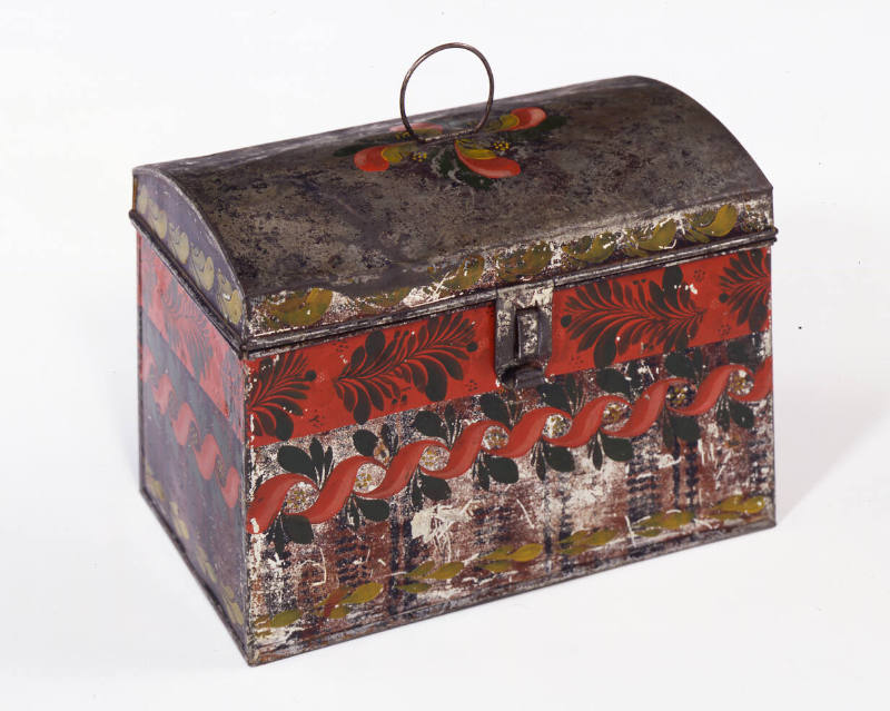 Artist unidentified, “Document Box”, Fly Creek, New York, Early 19th Century, Paint on asphaltu…