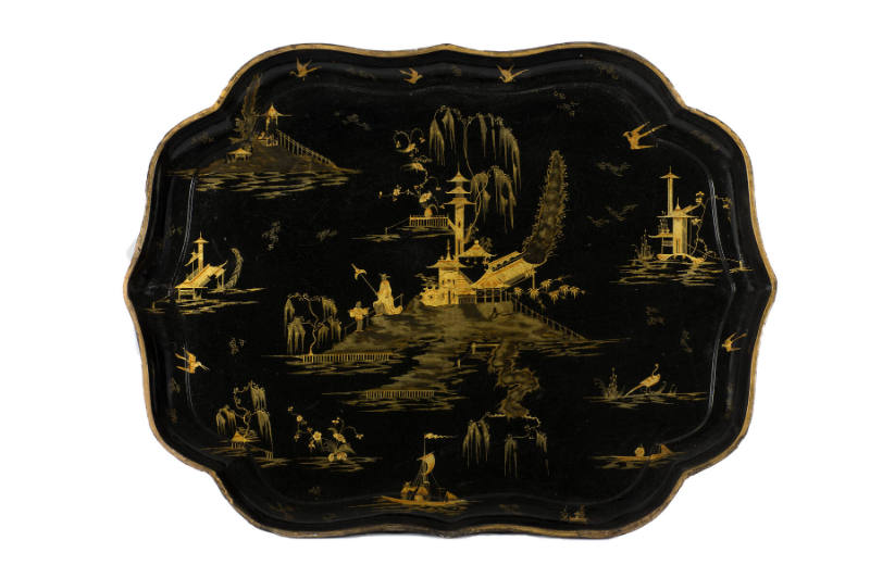 Jennens & Bettridge (1816–1864), “Tray”, Birmingham, England, 19th Century, Paint on papier-mâc…