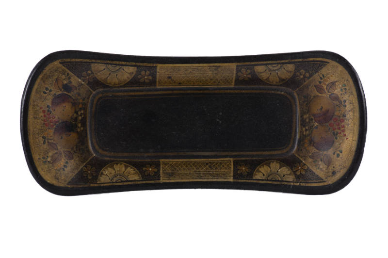 Artist unidentified, “Snuffers tray”, Wolverhampton, England, 1850, Paint on metal, 10 7/16 x 4…