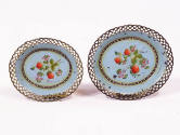 Artist unidentified, “Trays”, Eastern United States, 19th Century, Paint on metal, 5/8 x 4 5/8 …