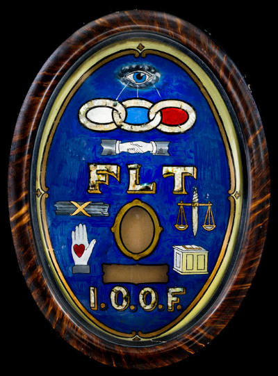 Independent Order of Odd Fellows Sign
Artist unidentified
Photo by Gavin Ashworth
