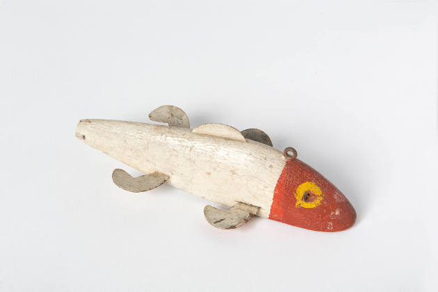 Artist unidentified, “Decoy: fish”, United States, 1925 - 1935, Wood, paint, sheet metal, lead …