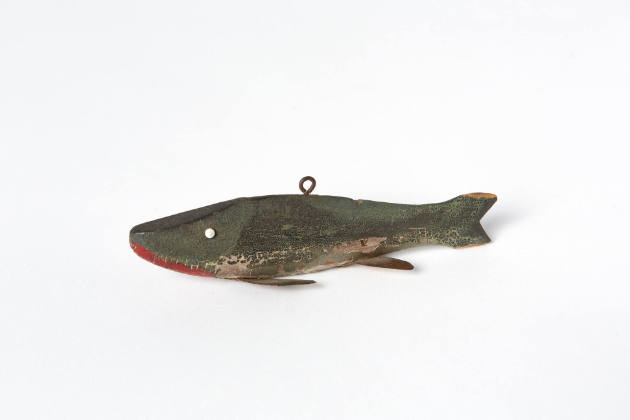 Artist unidentified, “Fish,” Probably midwest, 1900–1950, Paint on wood, metal, plastic, 1 3/4 …