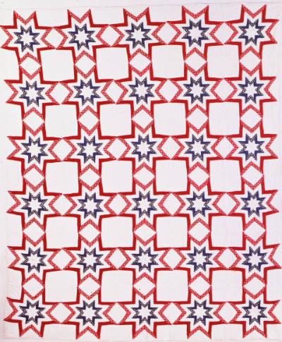 Artist unidentified, All American Star Quilt,” New York State, 1940–1945, Cotton, 87 × 72 in., …