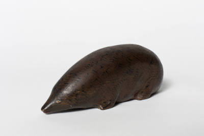 Fred Alten, (1871–1945), “Hedgehog,” Wyandotte, Michigan, n.d., Paint on carved wood, 3 1/4 × 8…