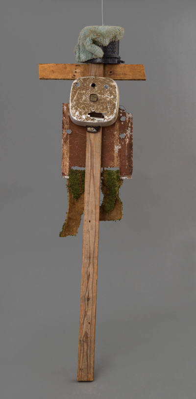 Hawkins Bolden, “Scarecrow”, Tennessee, United States, c. 1988, Found metal, carpet, wood, and …