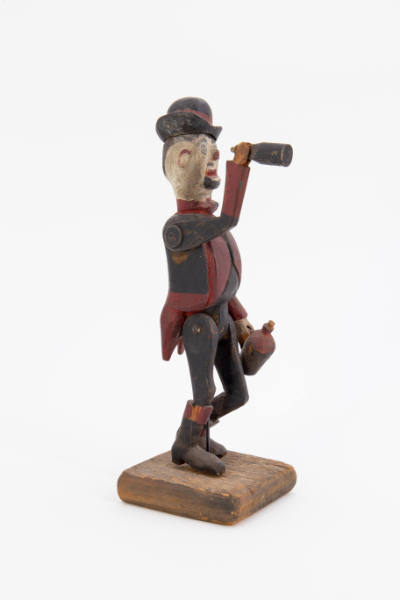 Artist unidentified, “Man with Hat Carrying Jug and Bottle,” United States, 20th century, Paint…
