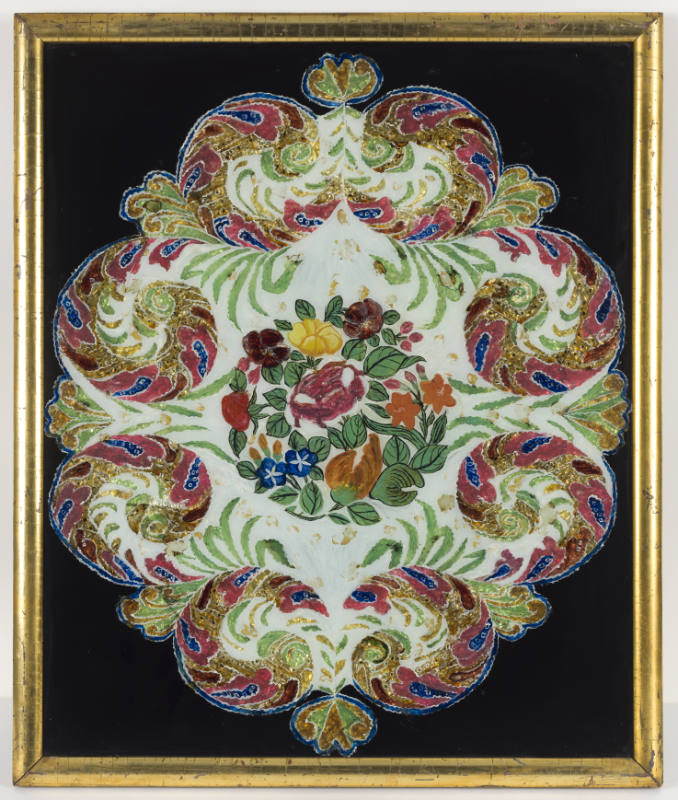 Artist unidentified, “Medallion with Floral Center,” United States, Mid-twentieth century, Reve…